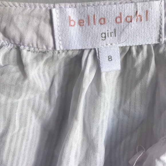 bella dahl girl lavender button top Sz 8 - Picture 3 of 7